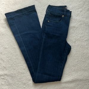 Express High Rise Flare Dark Blue Jeans - 00L